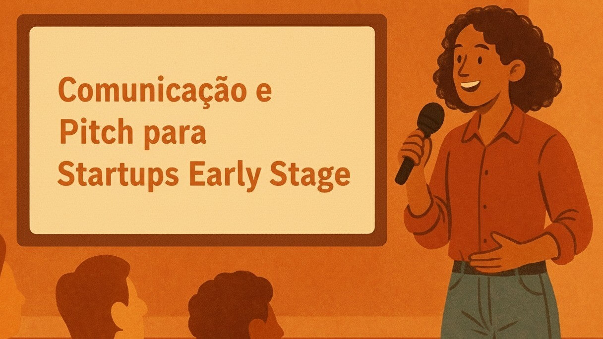Ilustração sobre comunicação e pitch para startups em estágio inicial - artigo de Guilherme Negri no LinkedIn