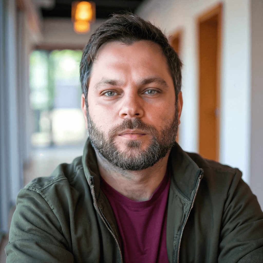 Retrato profissional de Guilherme Negri, especialista em crescimento de startups e fundador da Tração.Online