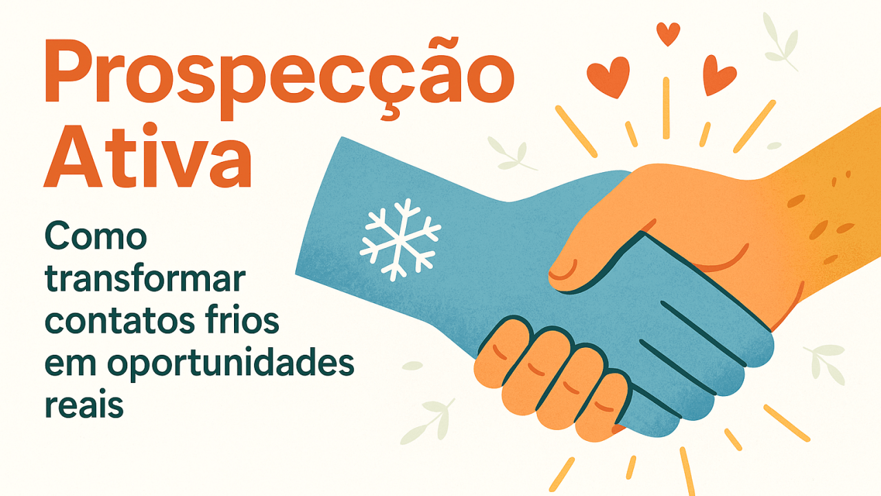 Ilustração sobre prospecção ativa para aquisição de clientes - metodologia de Guilherme Negri